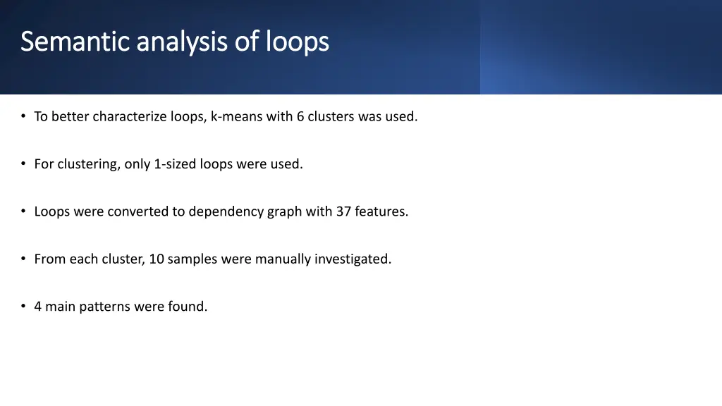 semantic analysis of loops semantic analysis 1