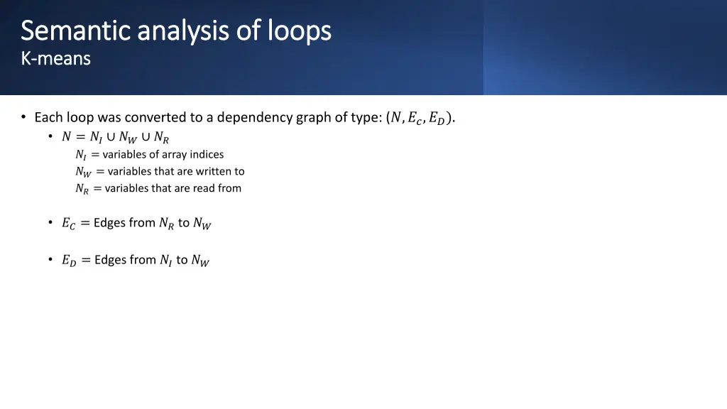 semantic analysis of loops semantic analysis 2