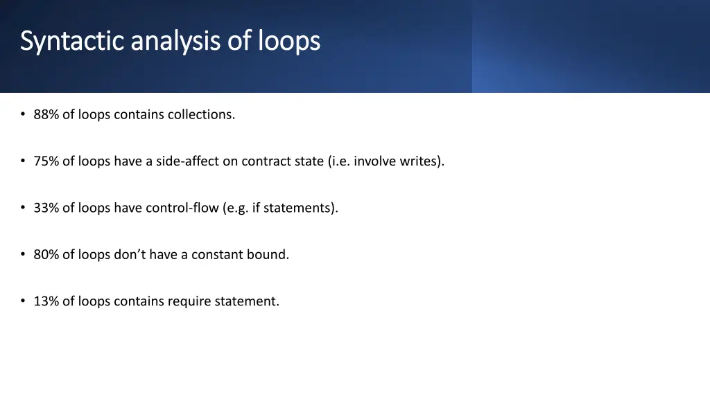 syntactic analysis of loops syntactic analysis 1