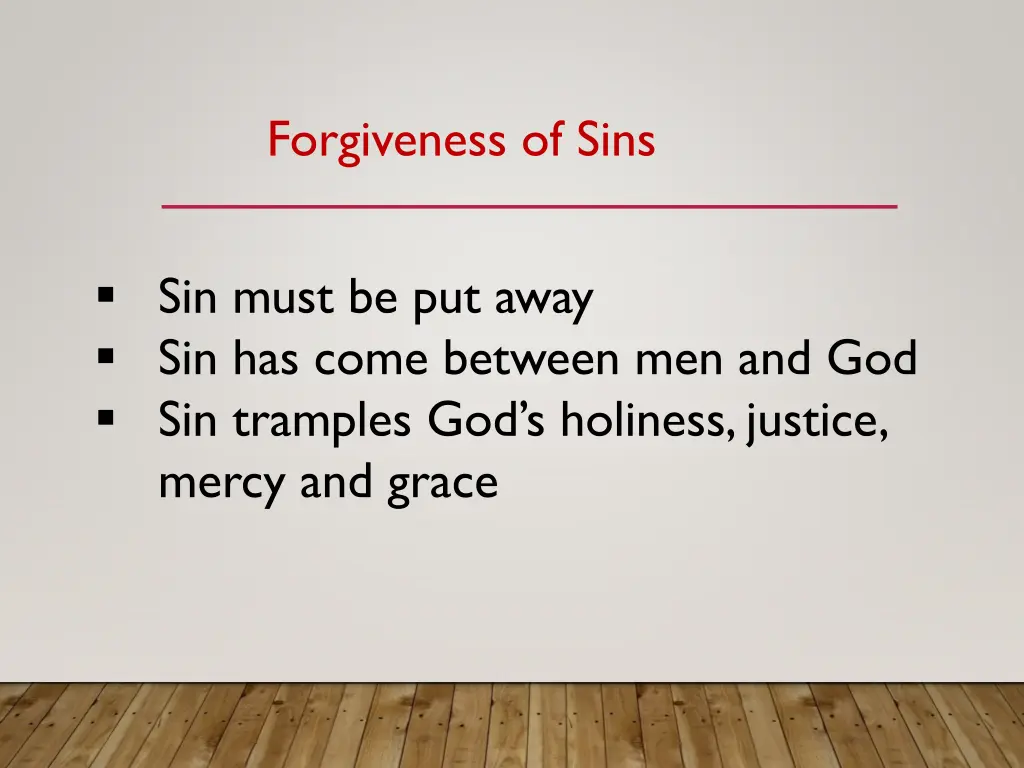 forgiveness of sins 1