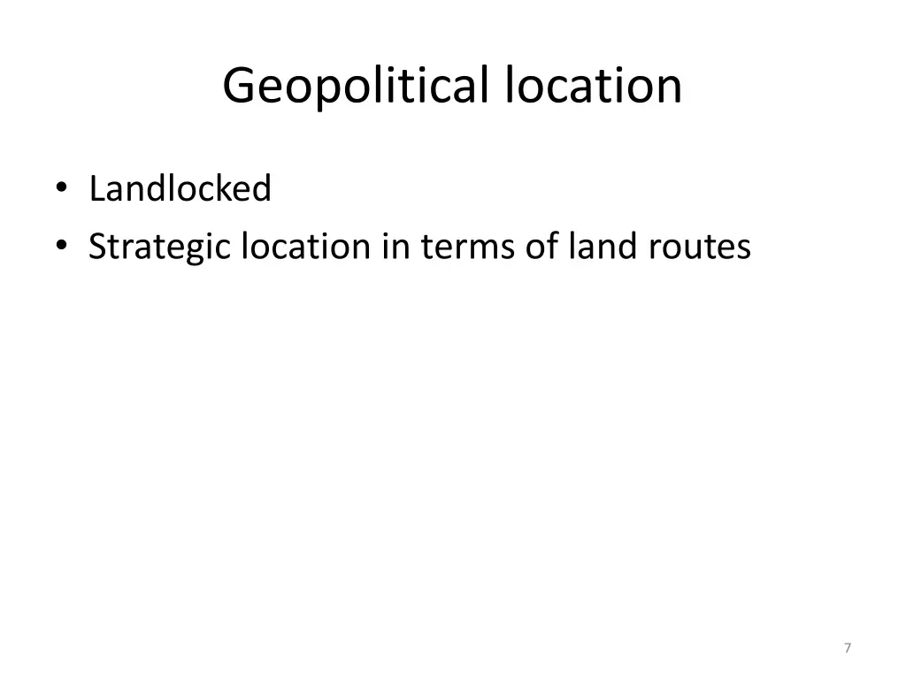 geopolitical location