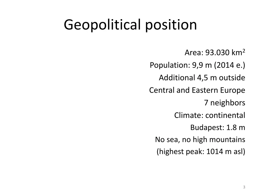 geopolitical position