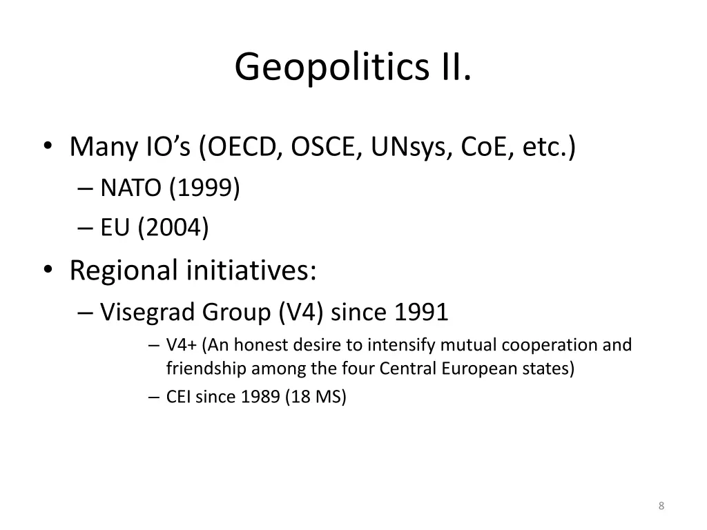 geopolitics ii