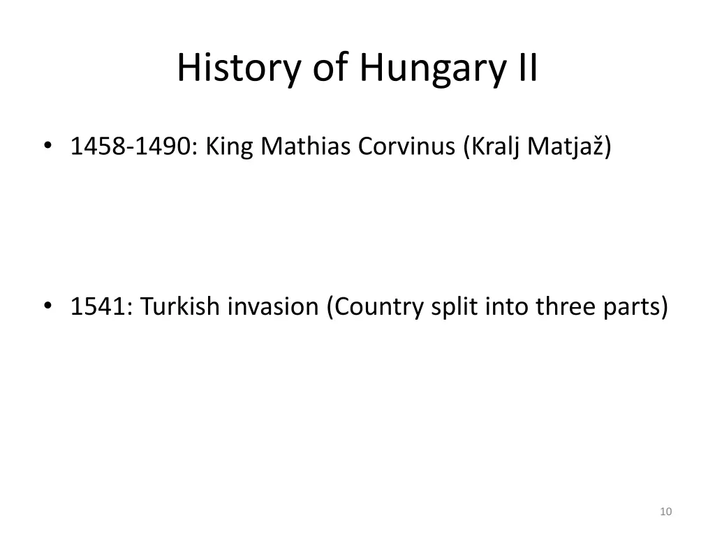 history of hungary ii