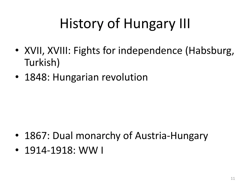 history of hungary iii