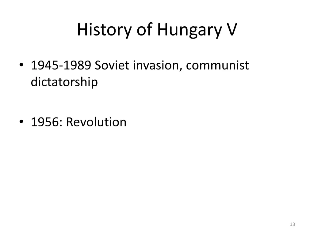 history of hungary v