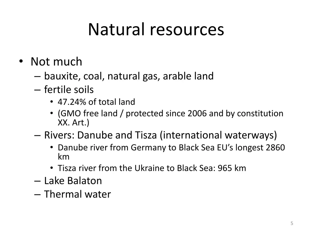 natural resources