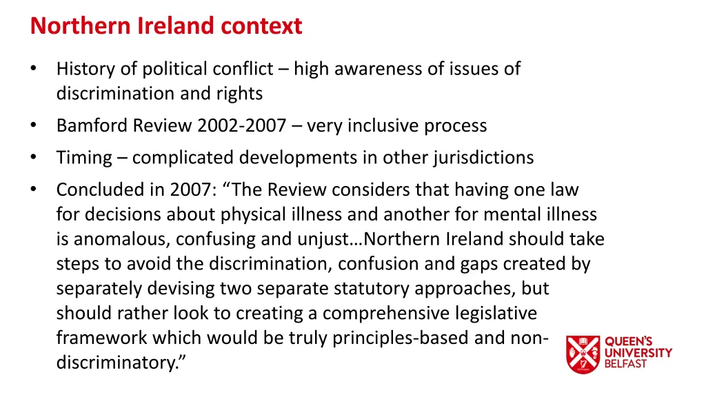 northern ireland context