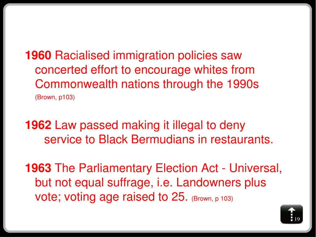 1960 racialised immigration policies