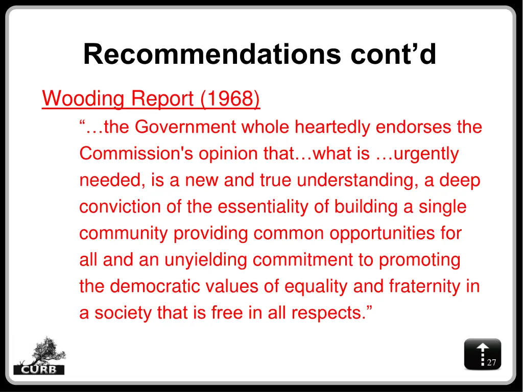 recommendations cont d