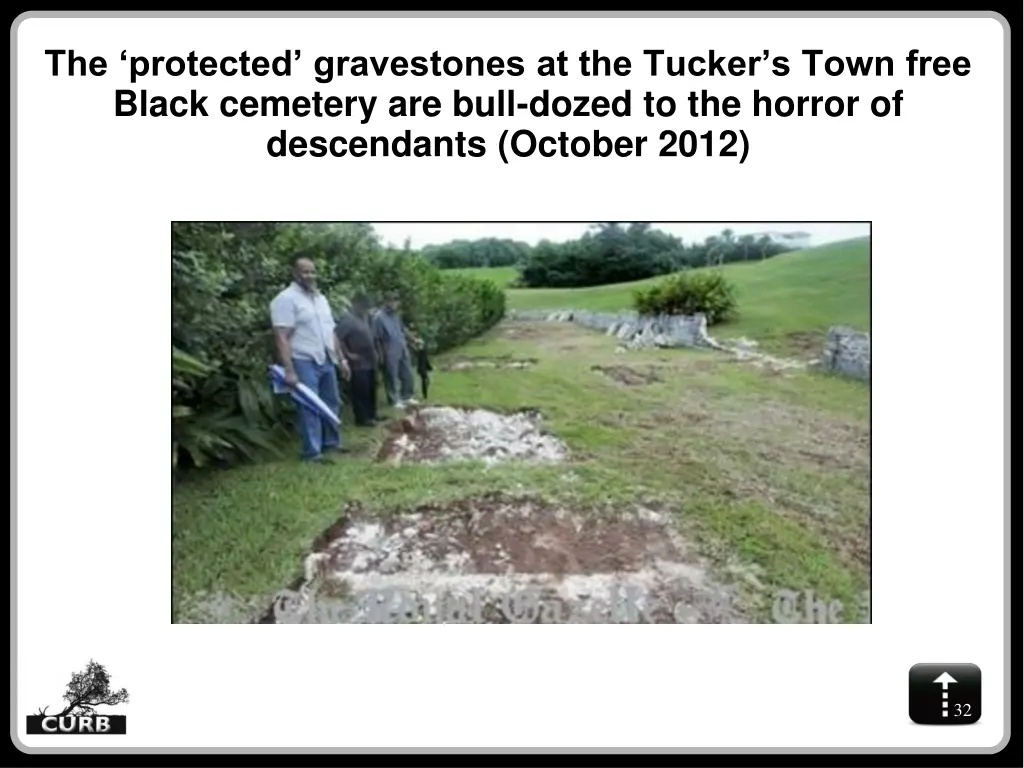 the protected gravestones at the tucker s town