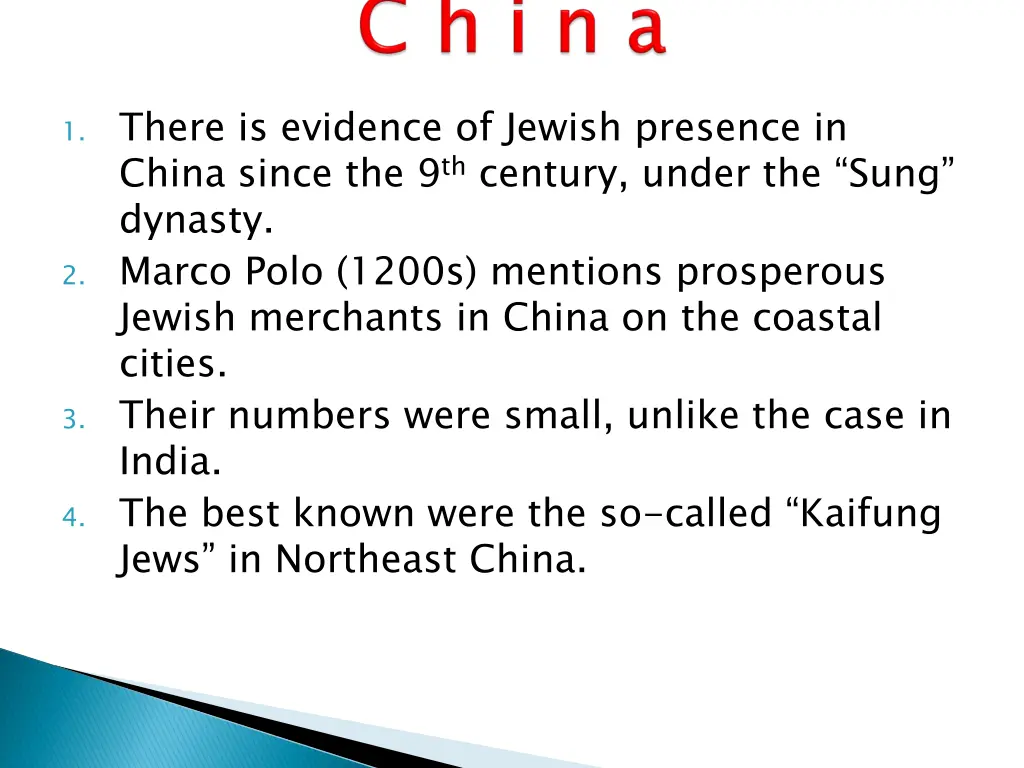 1 there is evidence of jewish presence in china