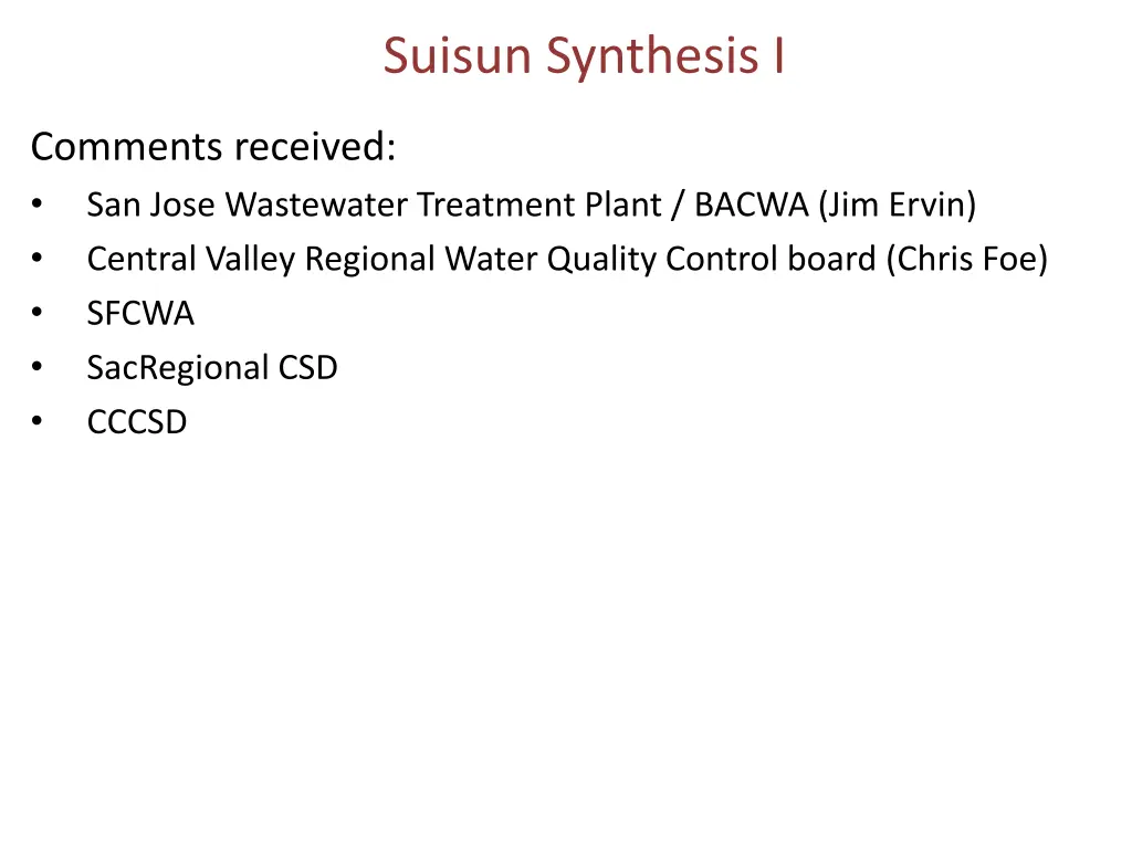 suisun synthesis i