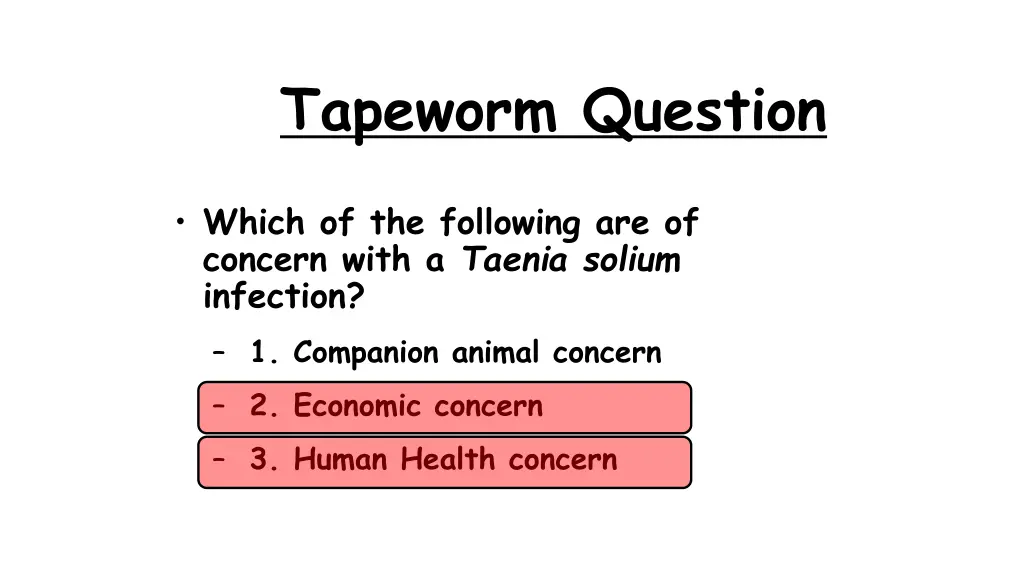 tapeworm question 3