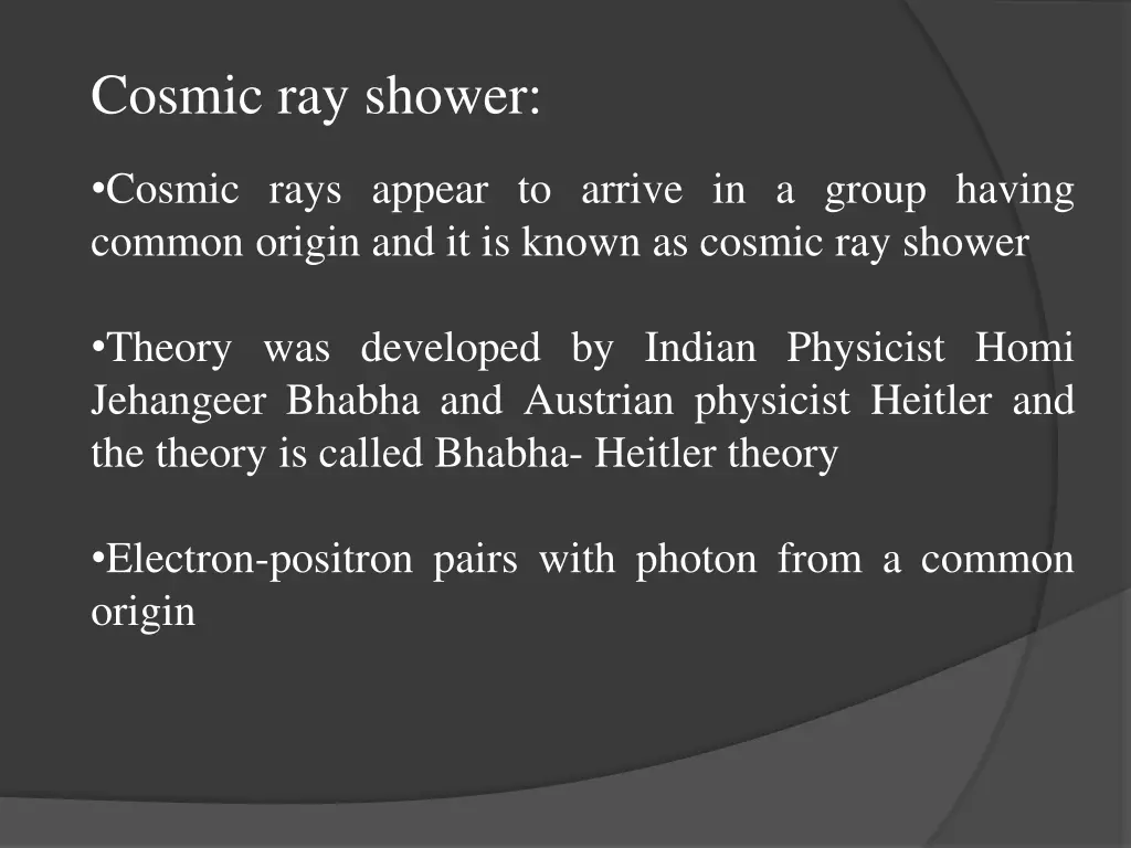 cosmic ray shower