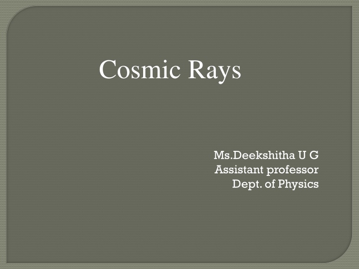 cosmic rays