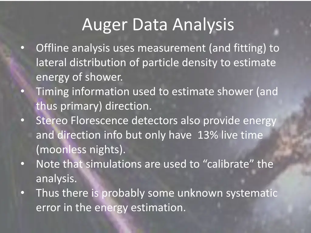 auger data analysis