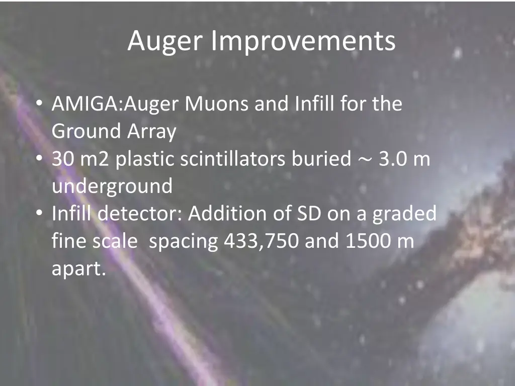 auger improvements