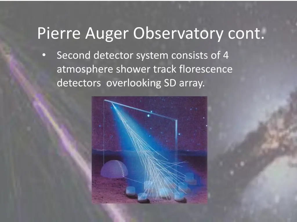 pierre auger observatory cont second detector