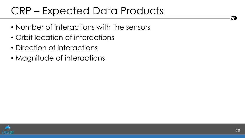 crp expected data products