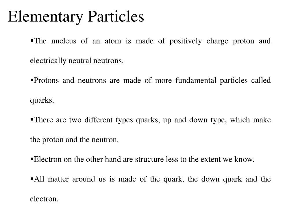 elementary particles