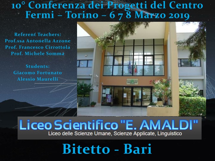 10 conferenza dei progetti del centro fermi