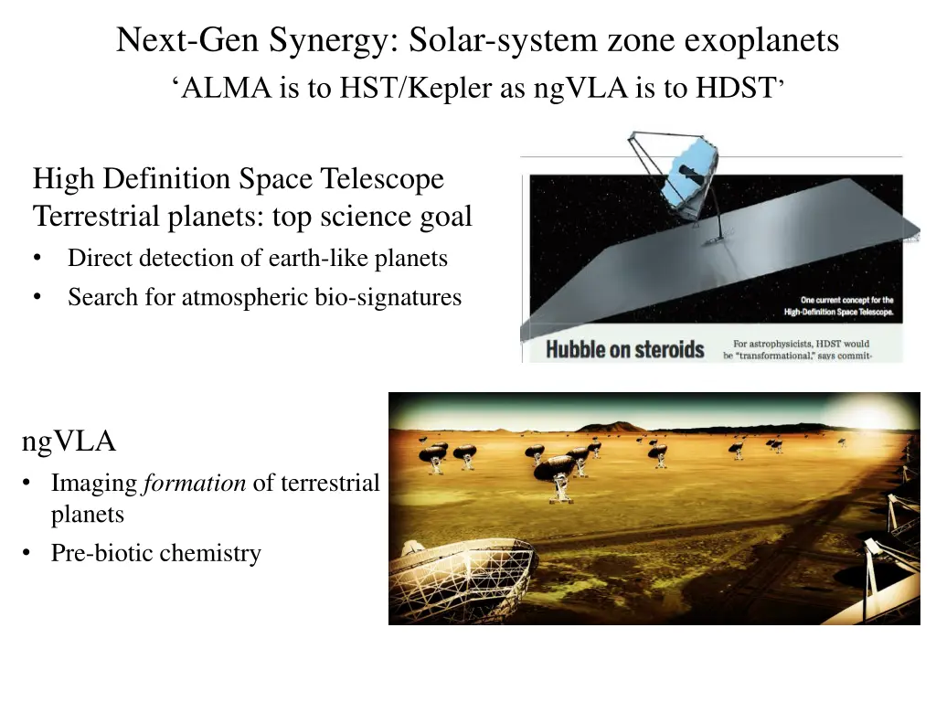 next gen synergy solar system zone exoplanets