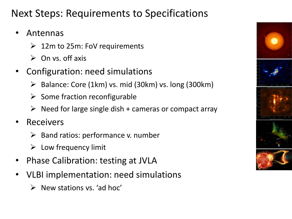 next steps requirements to specifications