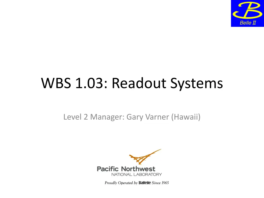 wbs 1 03 readout systems