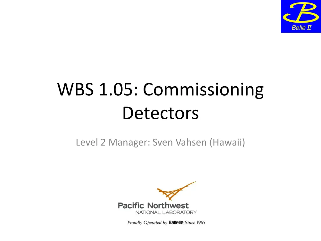 wbs 1 05 commissioning detectors