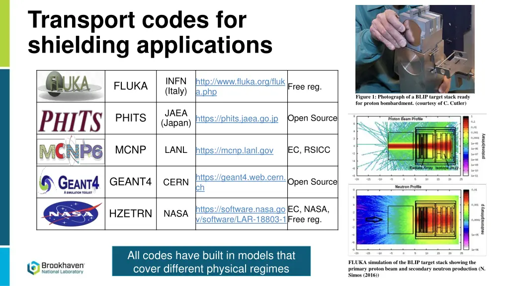 transport codes for shielding applications