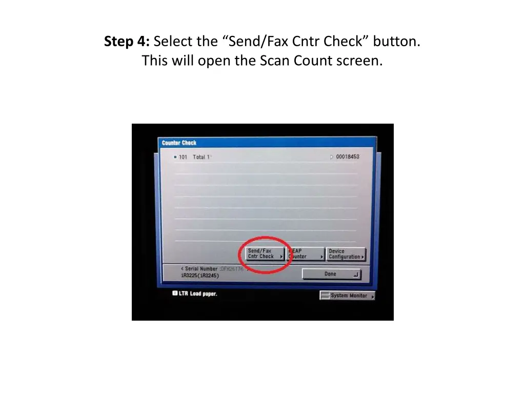 step 4 select the send fax cntr check button this