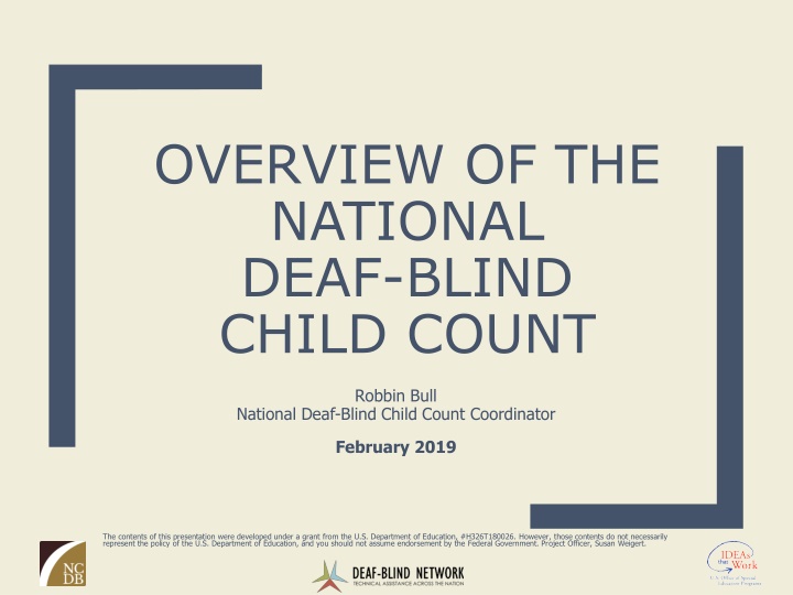 overview of the national deaf blind child count