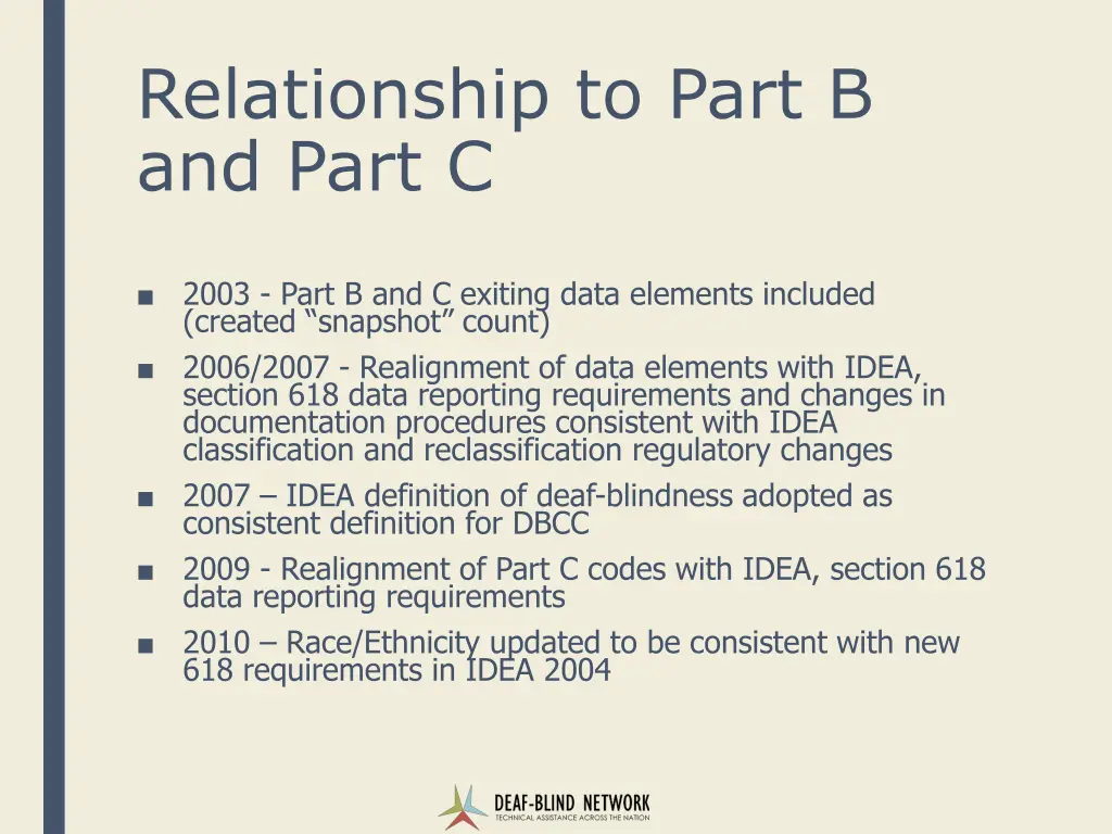 relationship to part b and part c