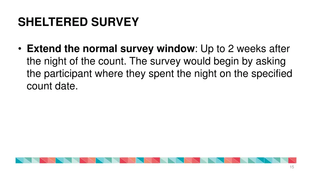 sheltered survey 1