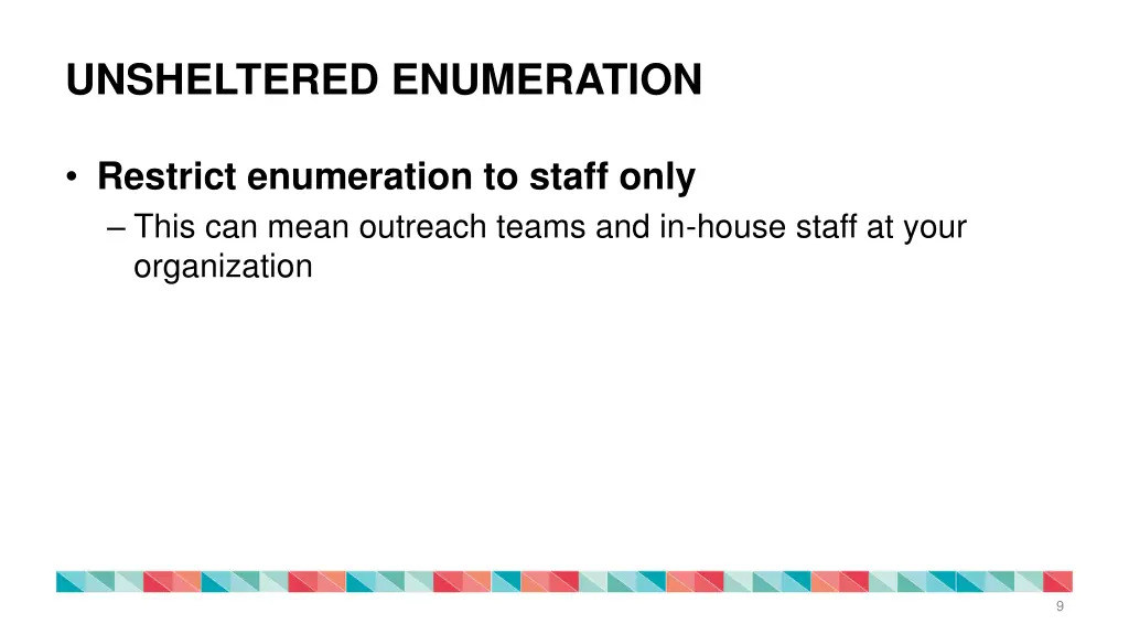 unsheltered enumeration 3