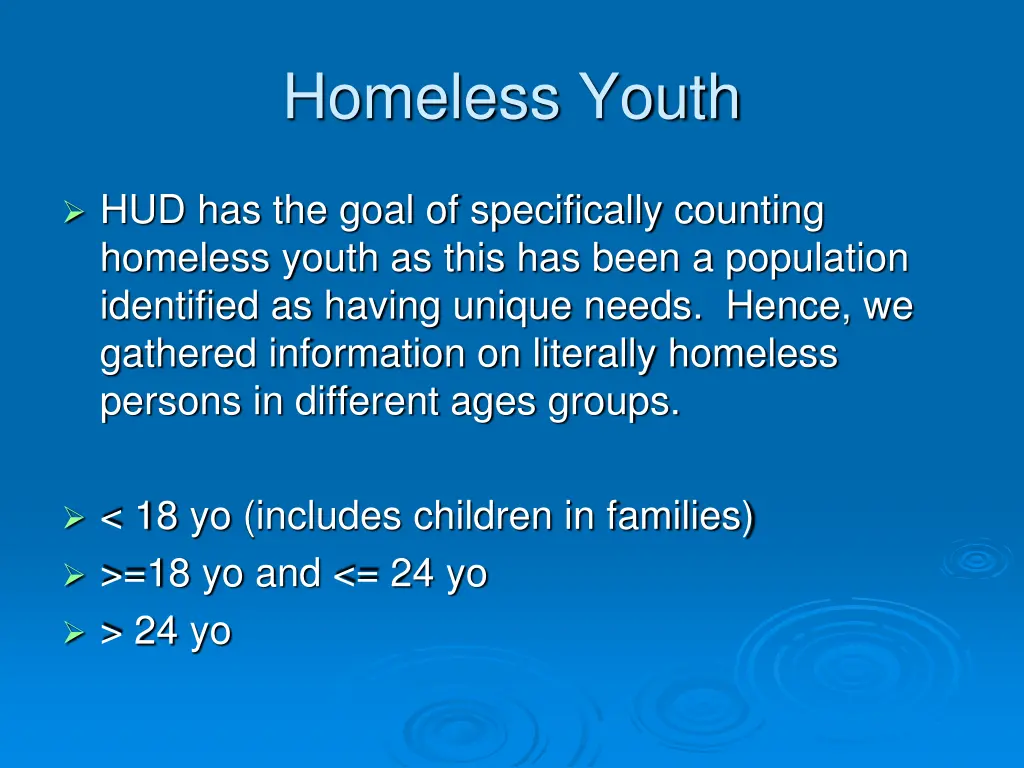 homeless youth