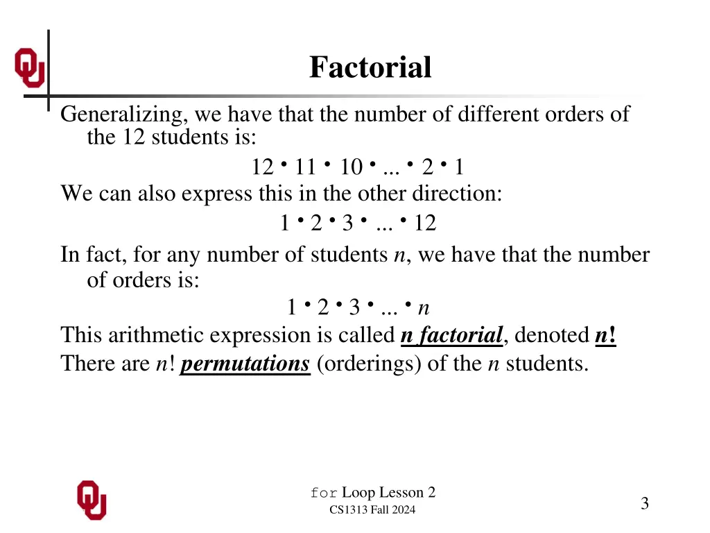 factorial