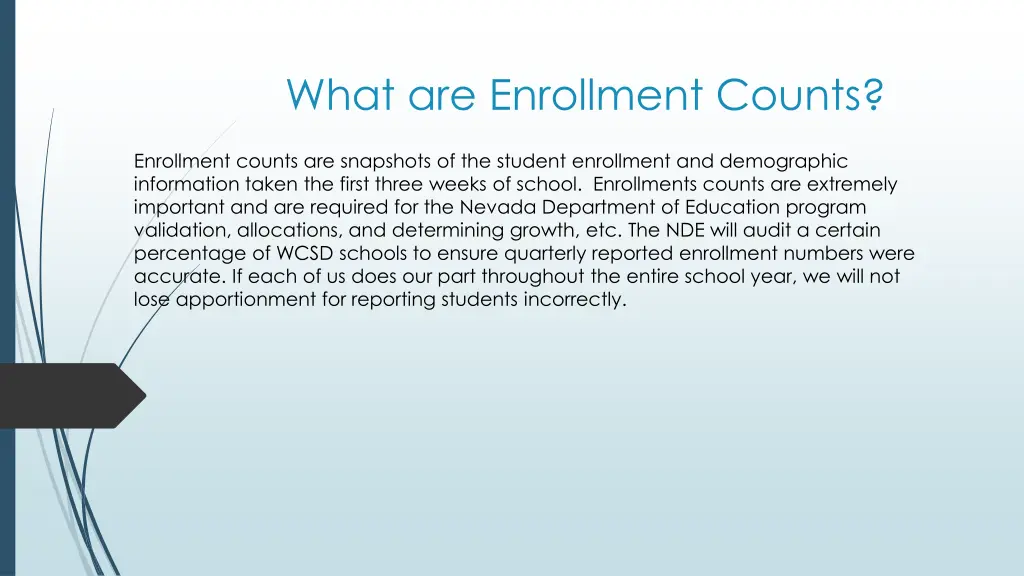 what are enrollment counts