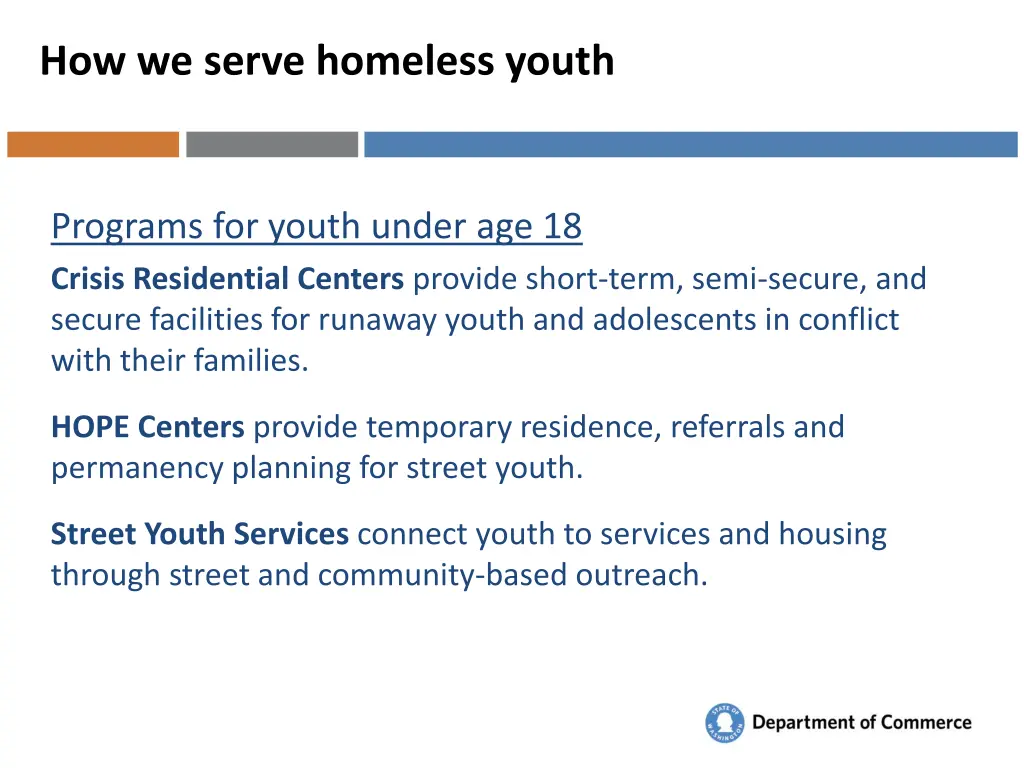 how we serve homeless youth