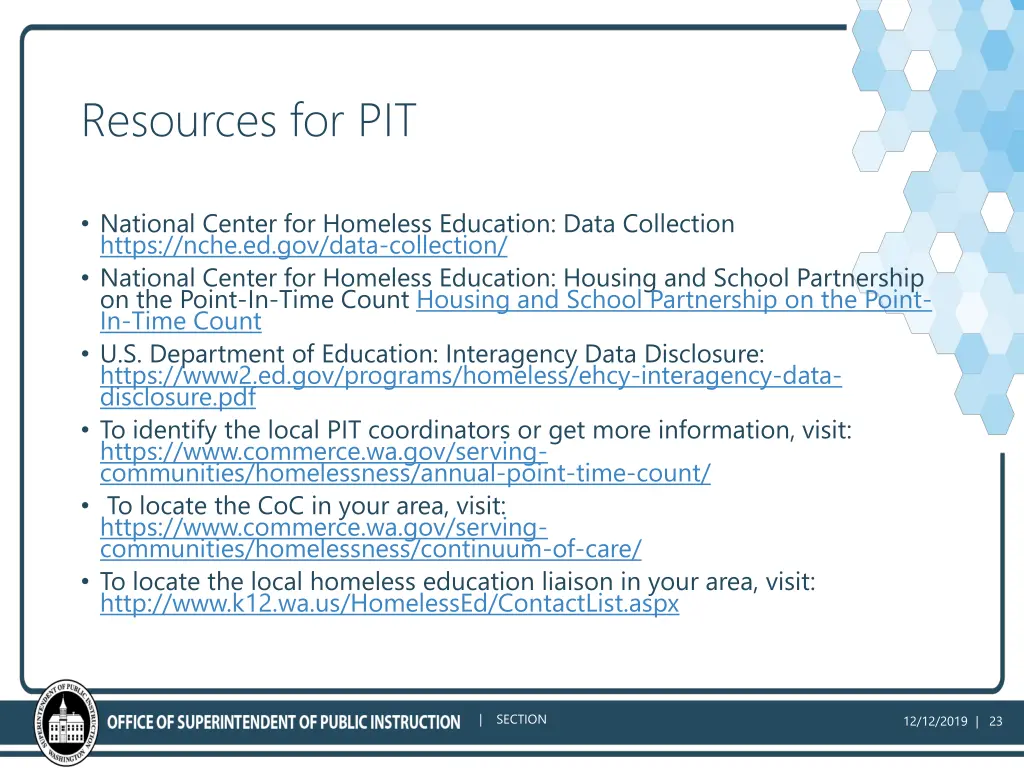 resources for pit