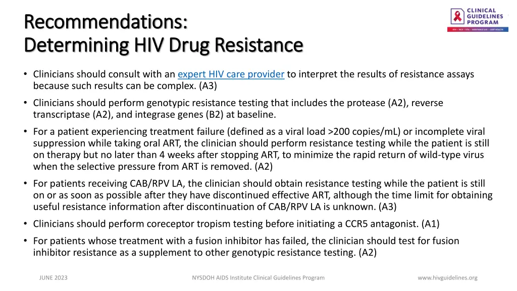 recommendations recommendations determining