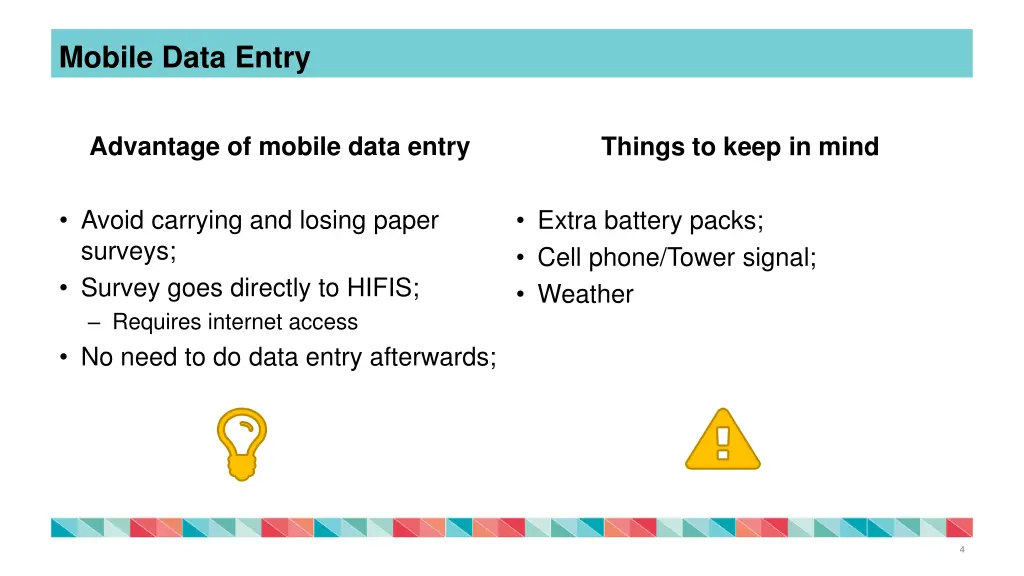 mobile data entry