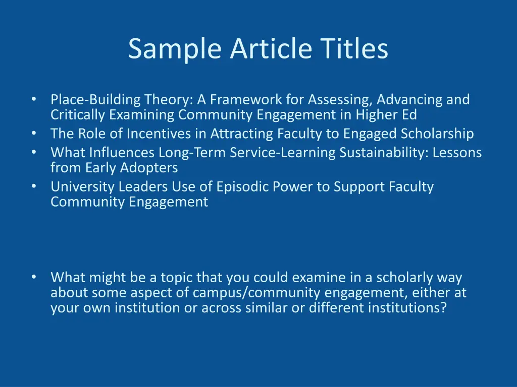 sample article titles 3