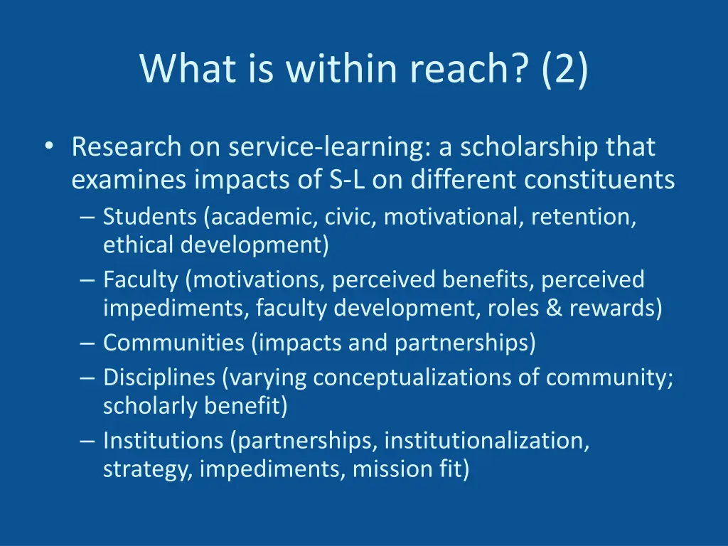 what is within reach 2