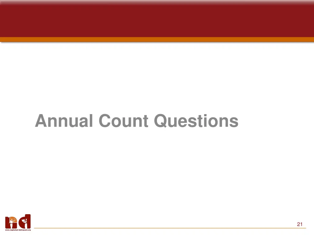 annual count questions