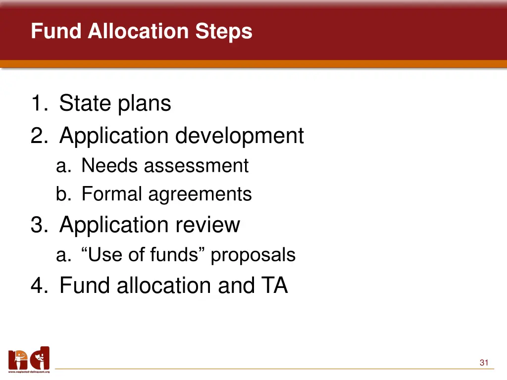 fund allocation steps