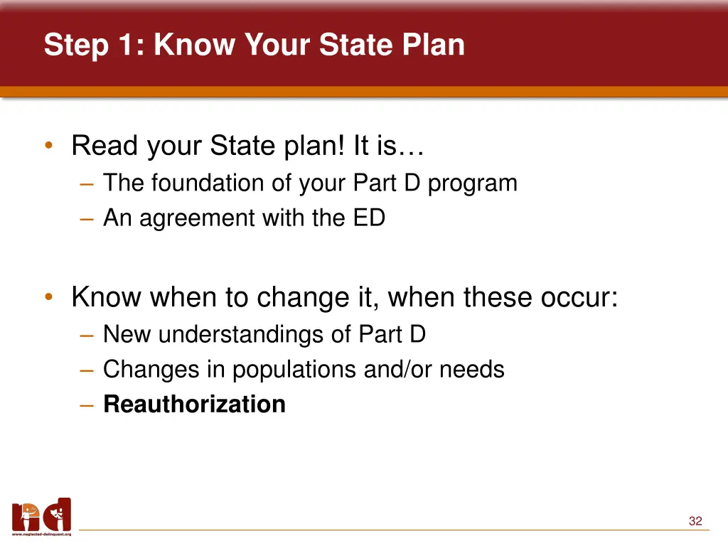 step 1 know your state plan