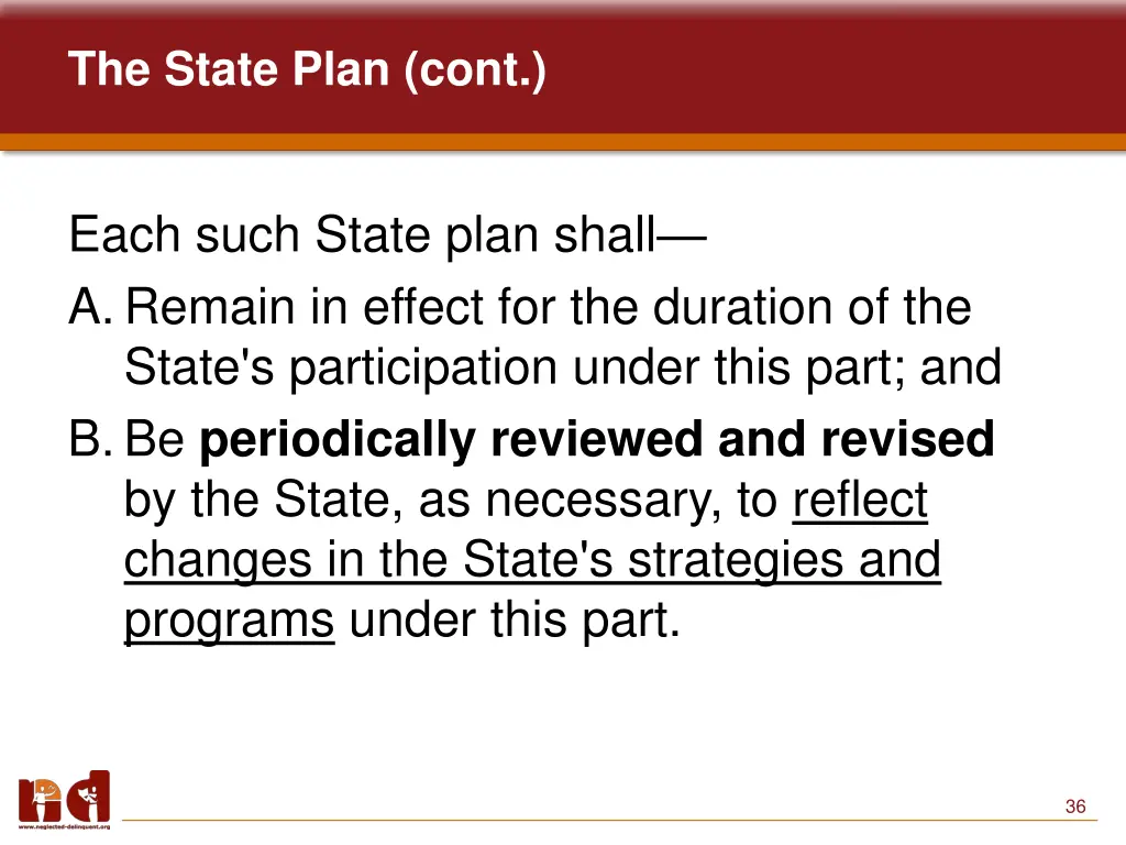 the state plan cont 2