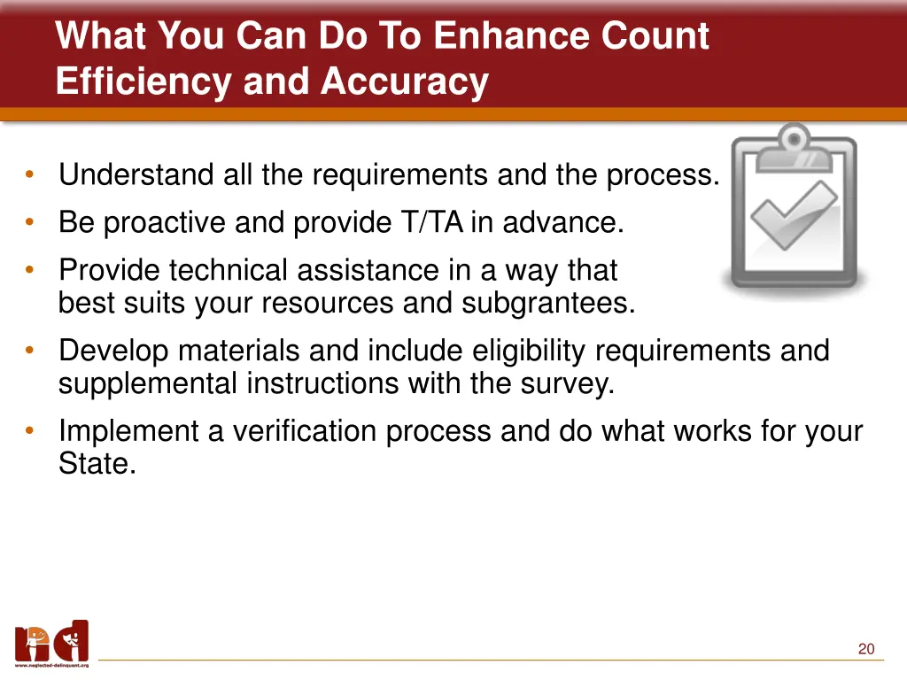 what you can do to enhance count efficiency